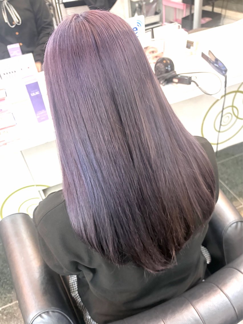 カラー ダブルカラー グレージュ ラベンダーカラー ヘアカラー ゆうら🎀まつパ レイヤー透明感カラーのマツエク・マツパデザイン