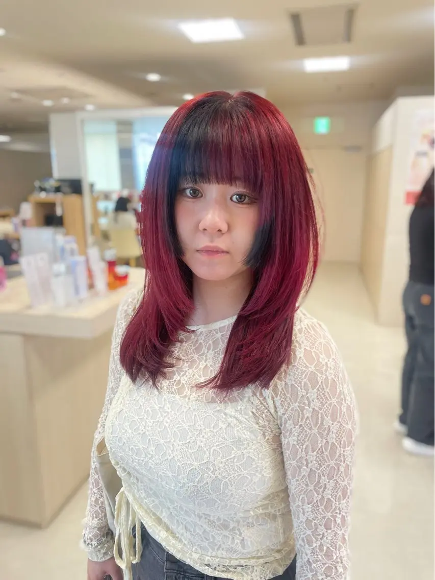 ロング カラー ブリーチなしダブルカ ラー🎀透明感/AOのヘアスタイル