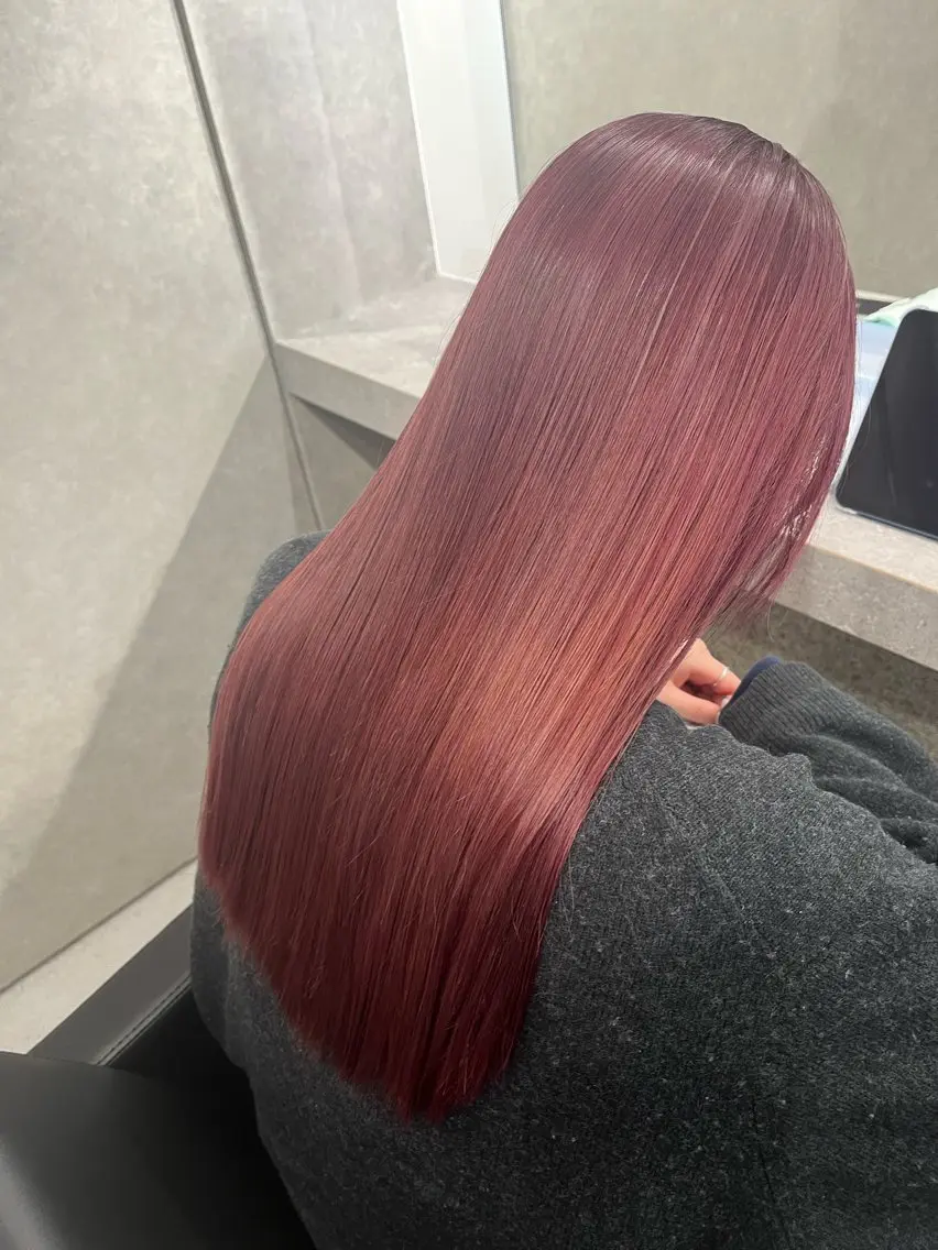 ロング カラー ピンクカラー カットモデル無料✨ 募集中✂️みなみ♥️のヘアスタイル