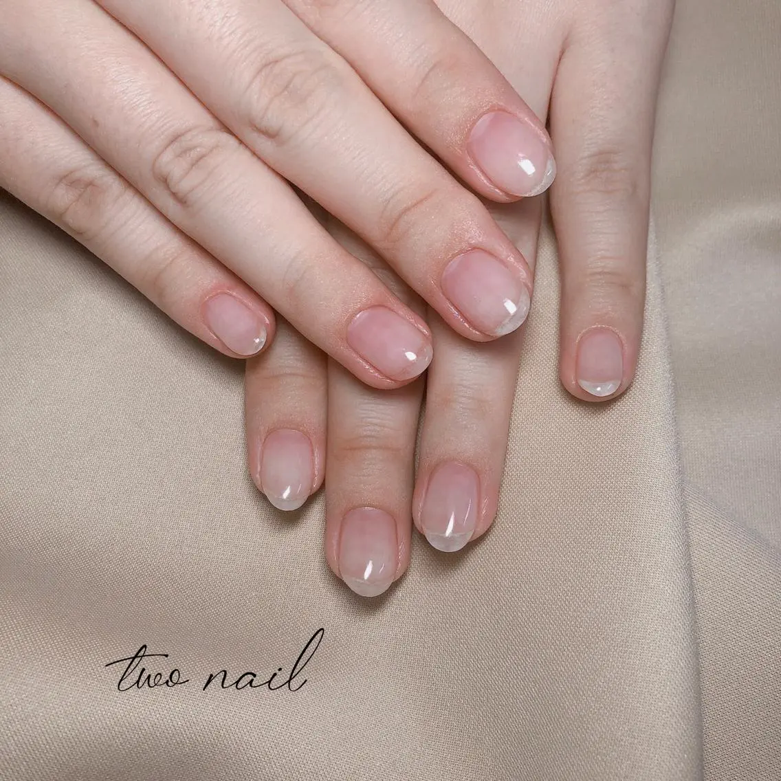 ネイル アートネイル フットネイル ハート ニュアンスネイル ホワイト ハンドネイル two nailのネイルデザイン