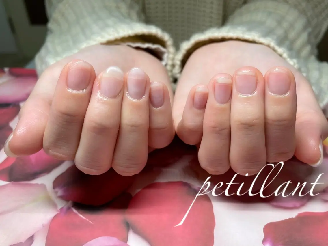 ネイル 長さ出し nail salon petillantのネイルデザイン