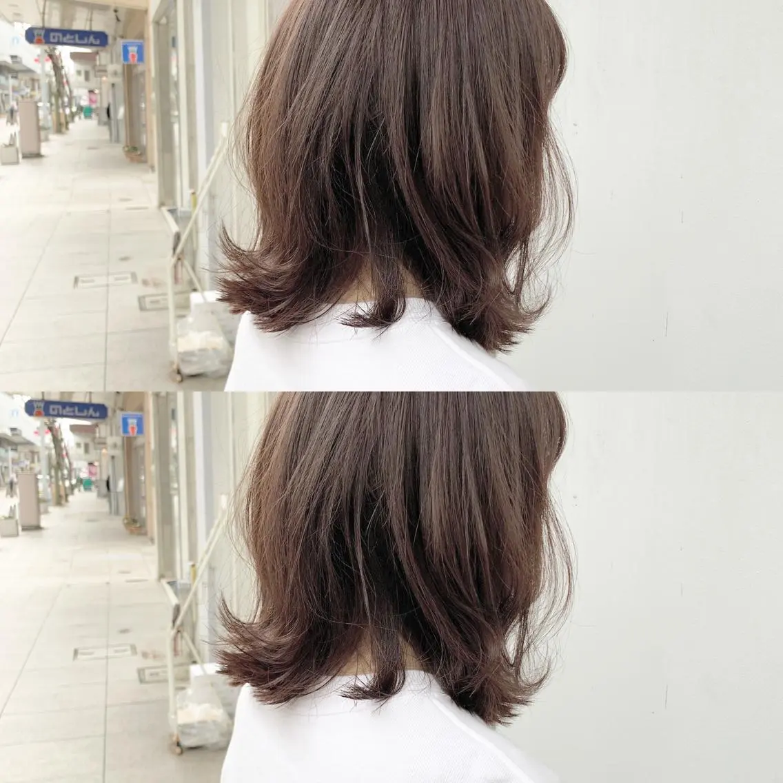 ミディアム カラー カット ヘアカラー 中門 玲那のヘアスタイル