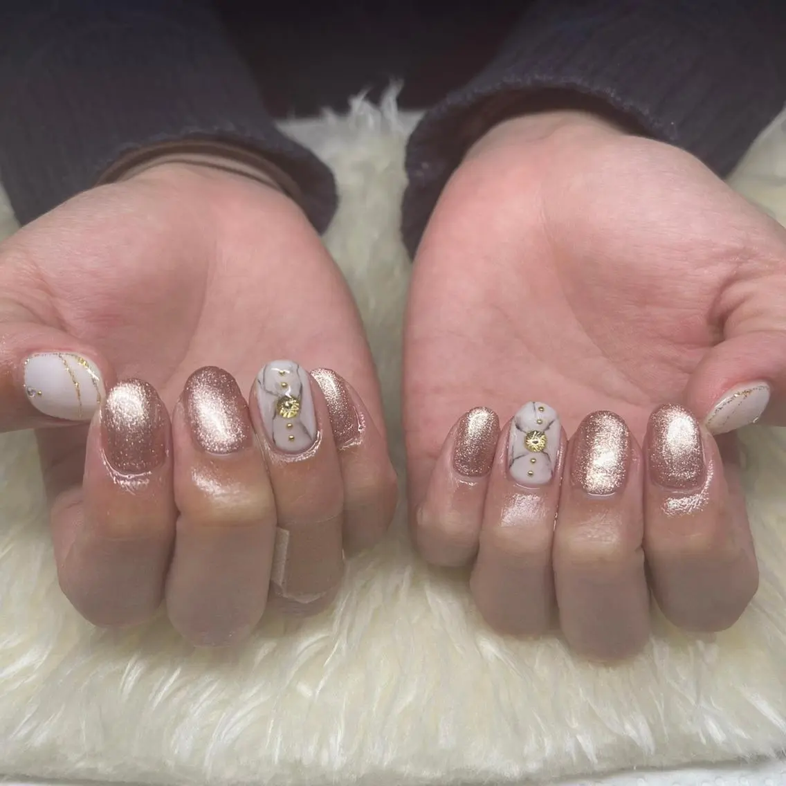 ネイル 長さ出し ジェルネイル 韓国ネイル マグネットネイル 持ち込み ハンドネイル Nail&eye Belire 新宿のネイルデザイン