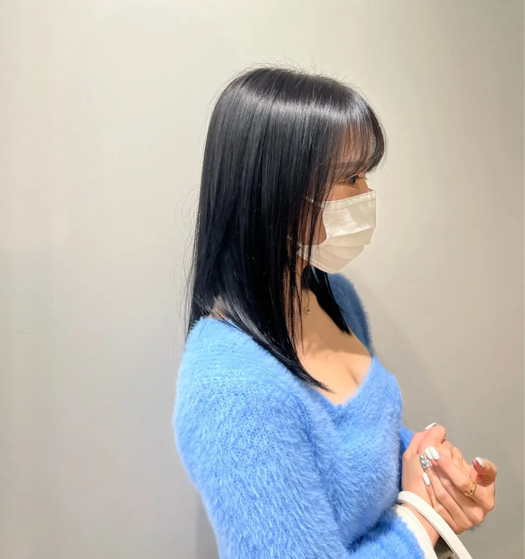 前髪縮毛矯正+カット+2stepトリートメントの写真
