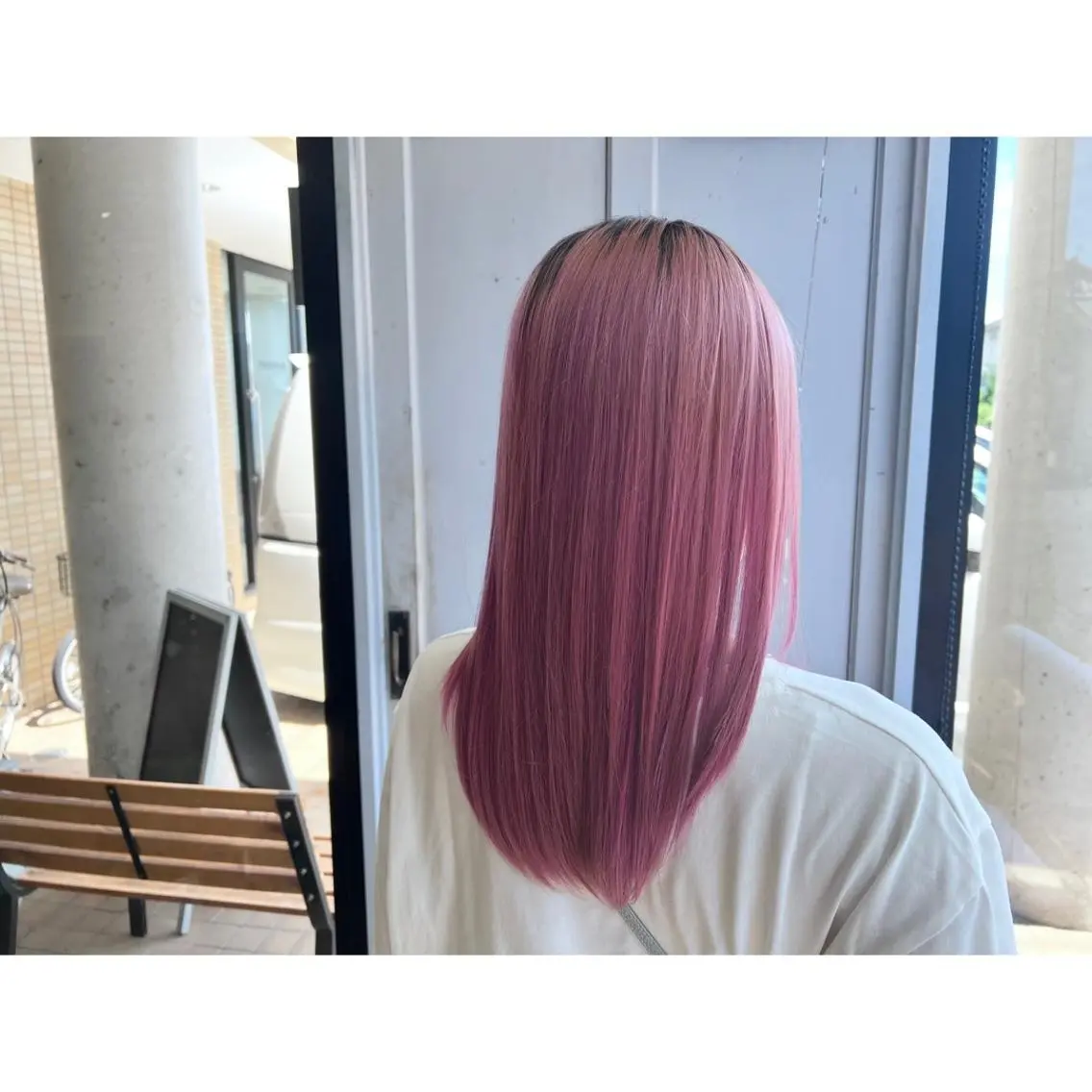 ロング カラー 髪質改善 トリートメント 酸熱トリートメント トリートメント ツキダテ ユイのヘアスタイル