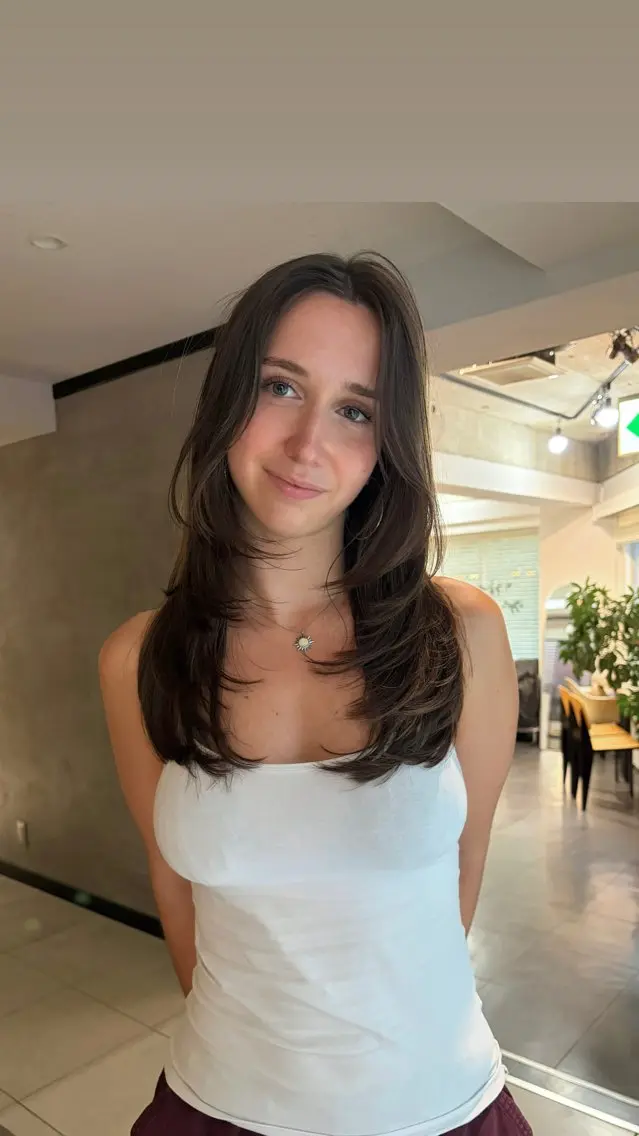 ロング カラー カット ヘアカラー タナカ カナ🫧のヘアスタイル