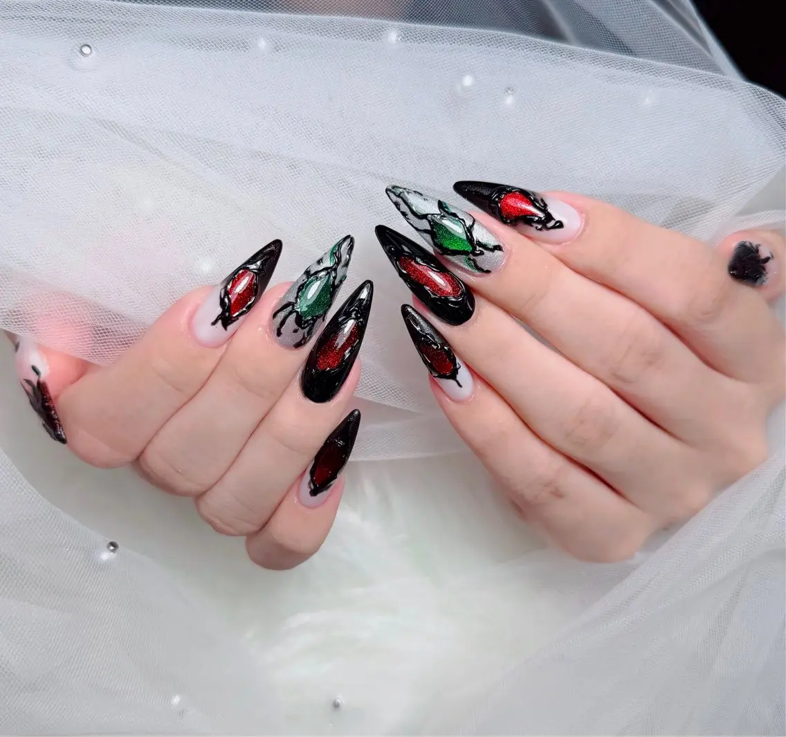 ネイル アートネイル 韓国ネイル 持ち込み ワンホンネイル ハンドネイル Lenie Nail Salonのネイルデザイン