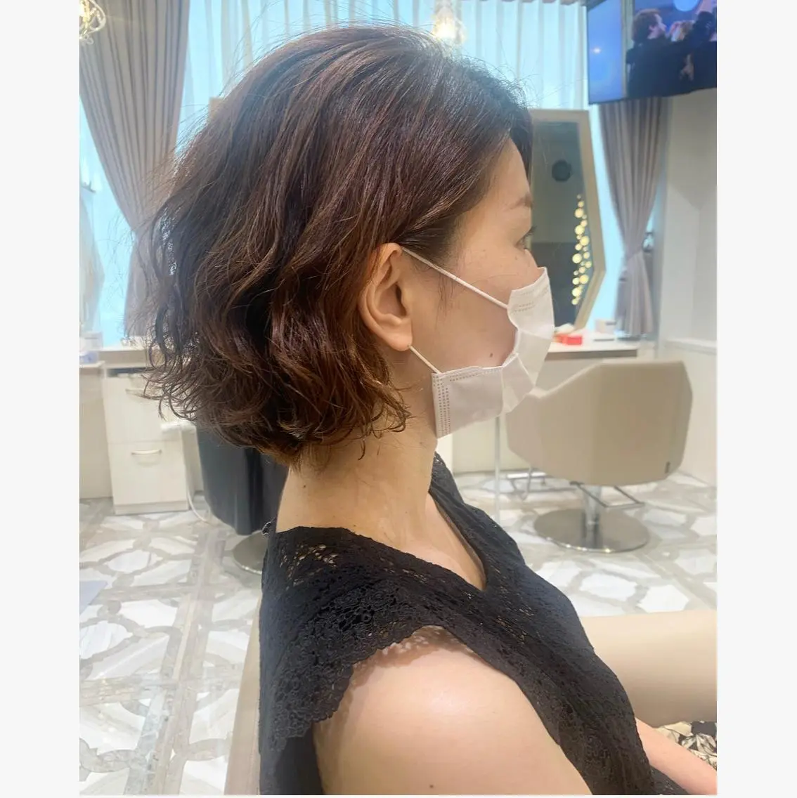 ショート パーマ カット パーマ トリートメント 💙美髪救世主💙 関華蓮のヘアスタイル