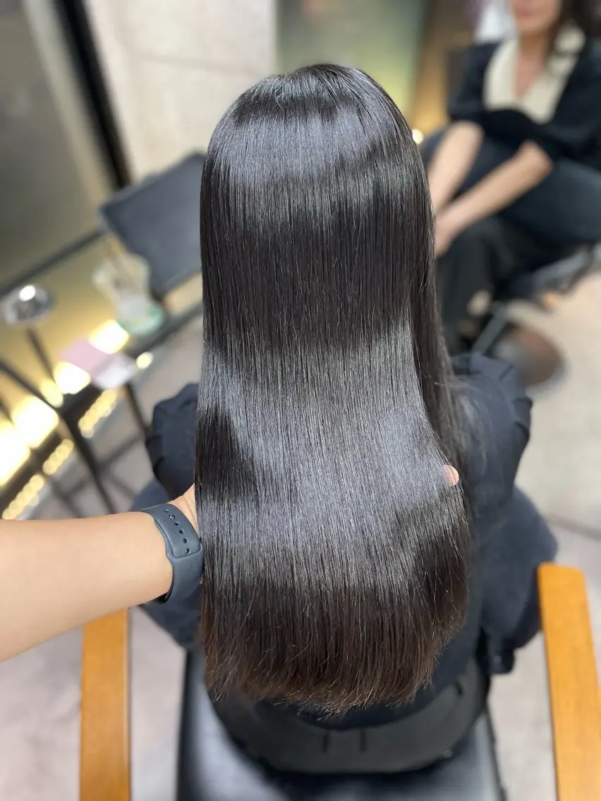 ロング 縮毛矯正 髪質改善/堀江 ケアカラーtoshiのヘアスタイル