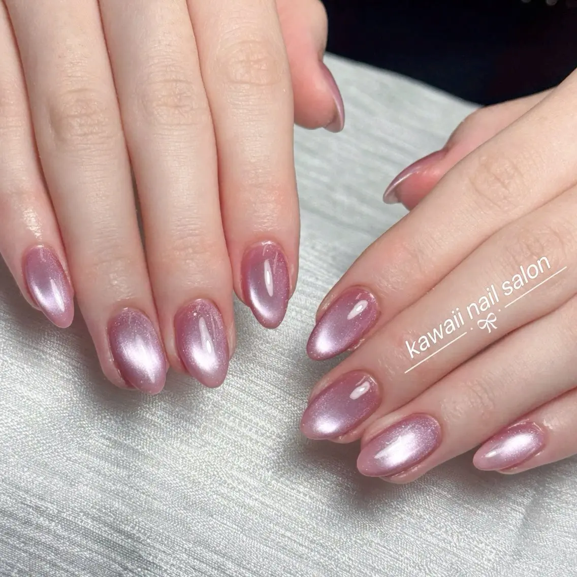 ネイル アートネイル オーロラネイル チークネイル 長さ出し フットネイル ハンドケア Hazuki nailのネイルデザイン