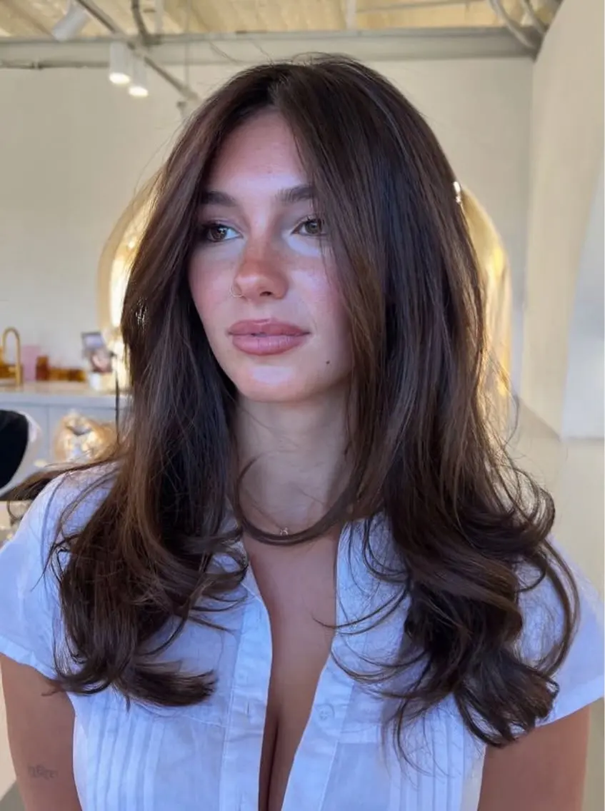 カラー ブラウンカラー ヘアカラー 日住 風香のヘアスタイル