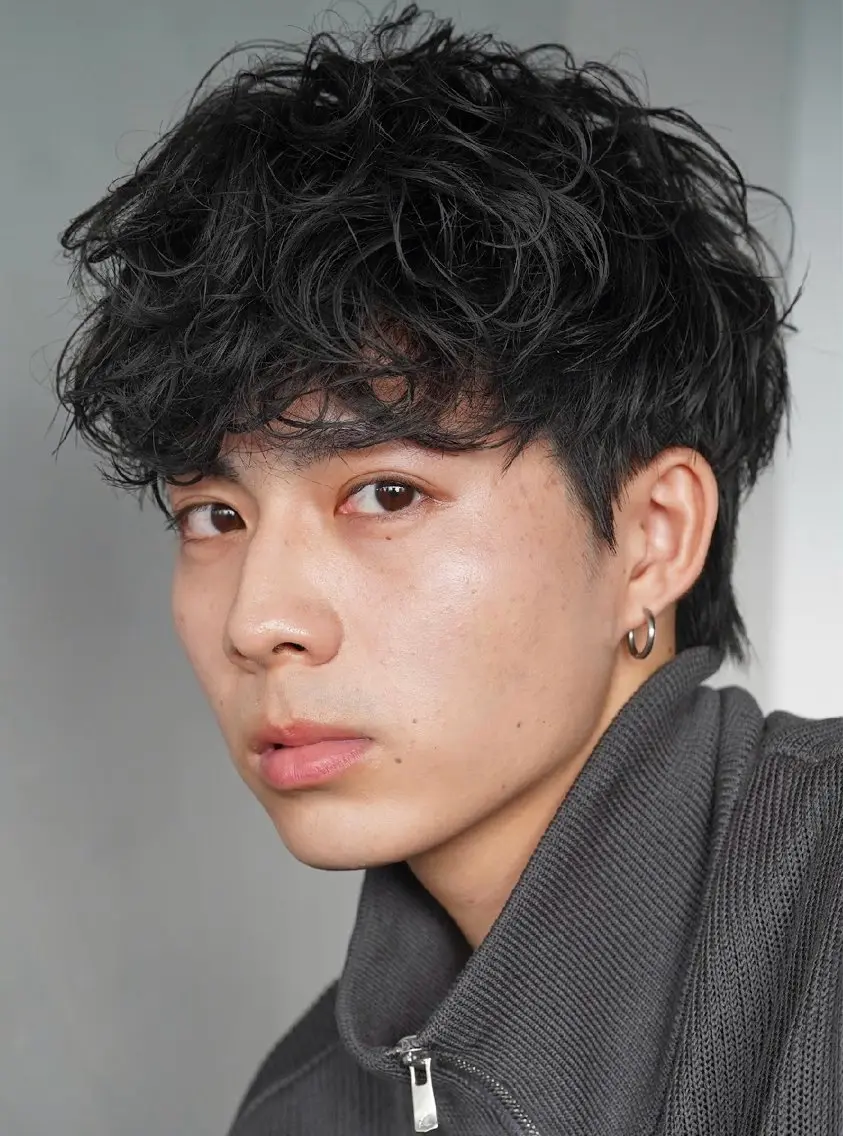 ショート カラー パーマ メンズ カット パーマ fifth 窪田潤平のヘアスタイル