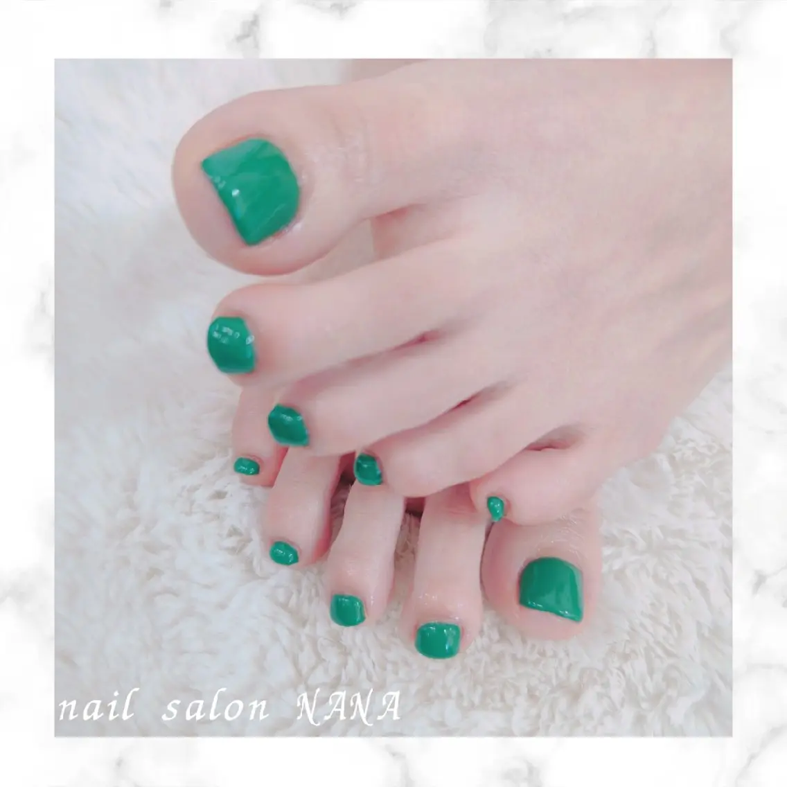ワンカラーネイル💅フットバス付【ケア/オフ込】の写真