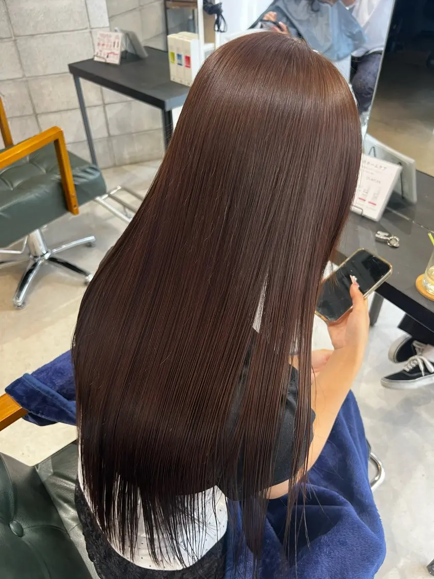 ロング ヘアカラー カラー/ダブルカラー グレイカラー椿こはなのヘアスタイル