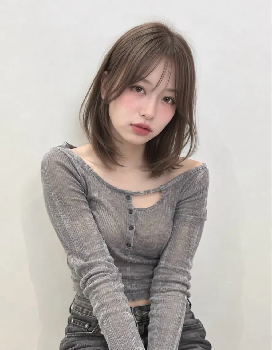 ミディアム カラー ボブレイヤー ボブ レイヤーカット カット トリートメント 🏆韓国ヘア/ レイヤー/艶髪のヘアスタイル