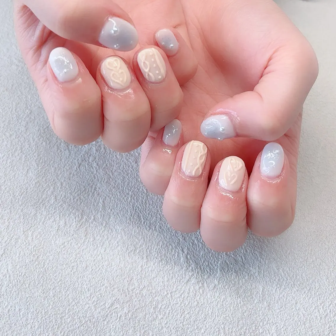ネイル ハンドネイル 西大分S.Nail 𓏲⋆🪸.⋆⸜🫧のネイルデザイン