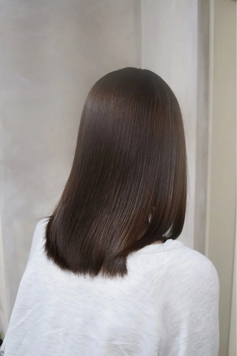 セミロング カラー ベージュカラー 透明感カラー トリートメント ヘアカラー トリートメント ✨艶カラー×髪質改善 はるかのヘアスタイル
