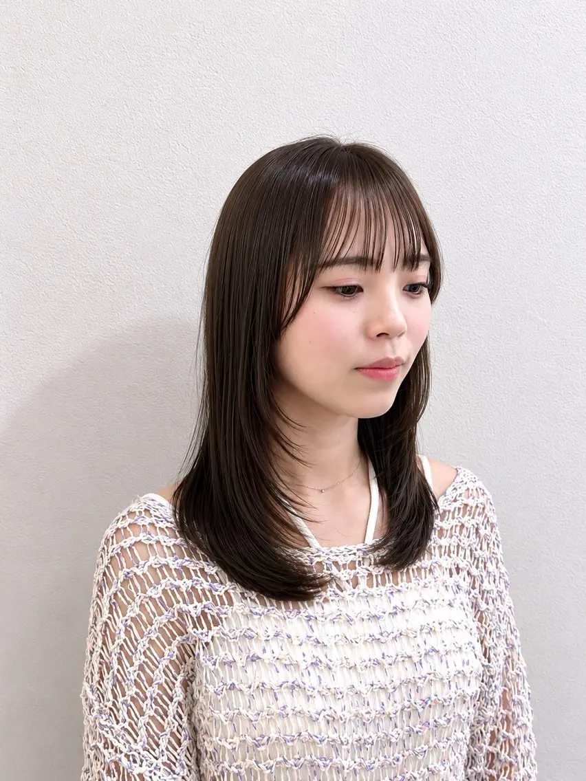 ミディアム カラー 渋谷/透明感カラー chisaのヘアスタイル