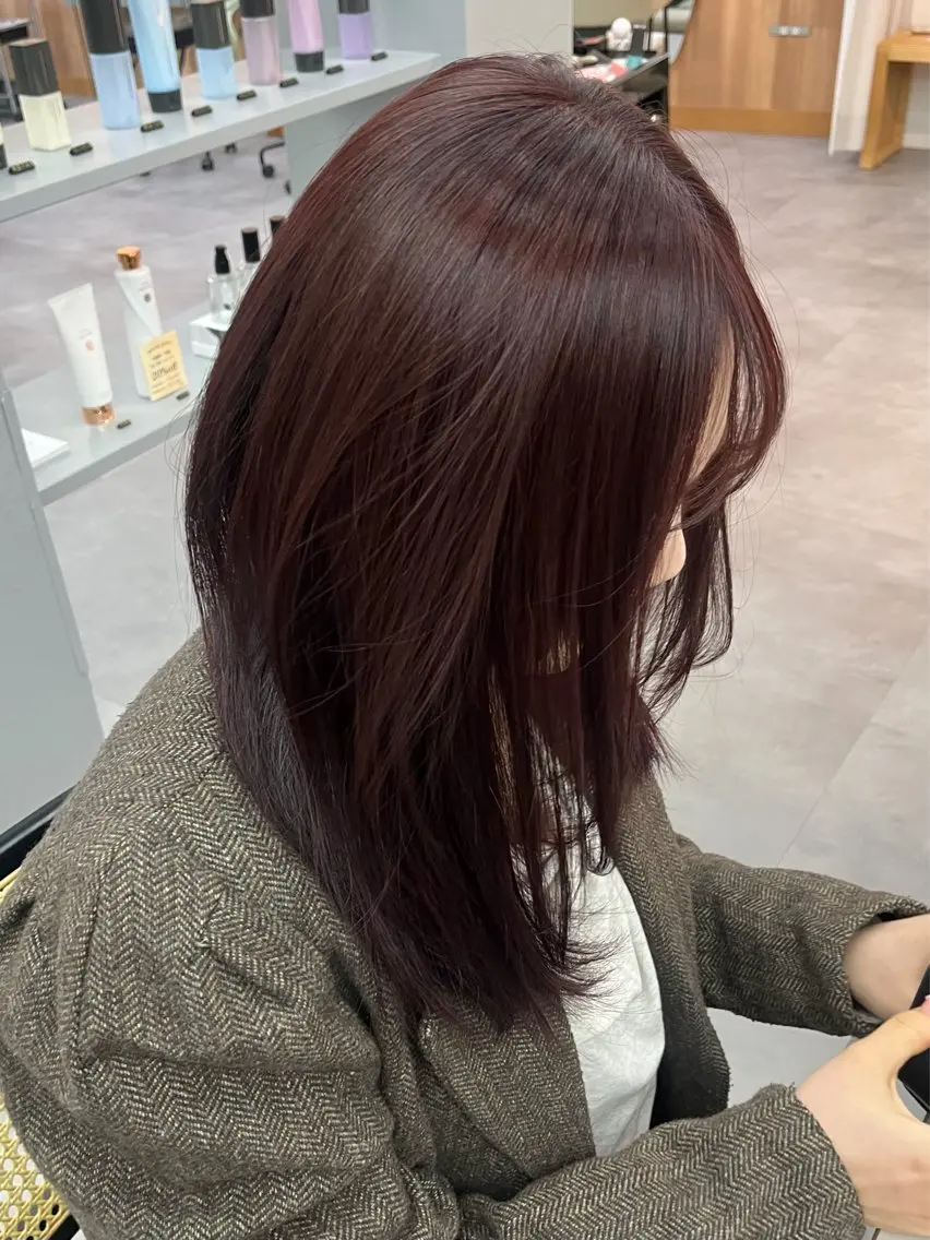 セミロング ヘアカラー トリートメント 駒場 まといのヘアスタイル