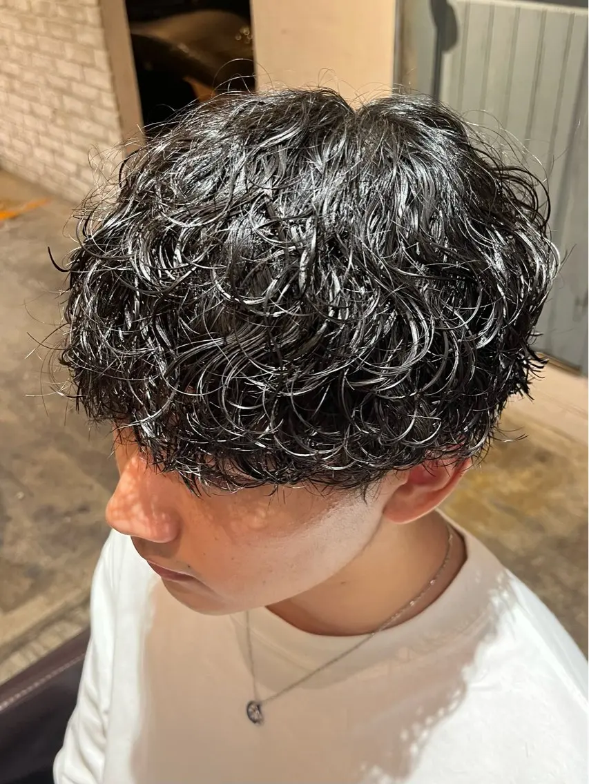 パーマ メンズ カット パーマ トリートメント ヘアセット メンズパーマ特化 店長望月謙二郎のヘアスタイル