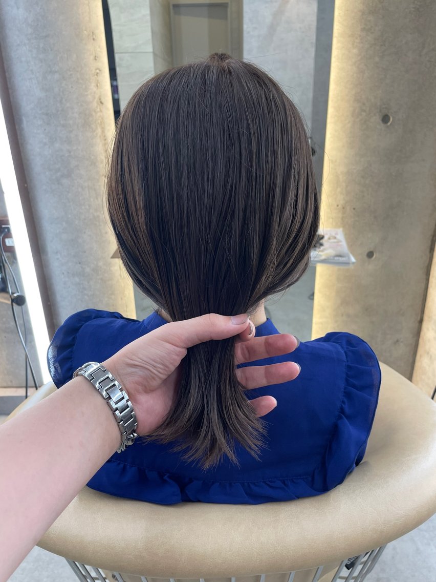 セミロング カット ヘアカラー トリートメント 🎀髪質改善/透明感 /村松優斗🎀のヘアスタイル