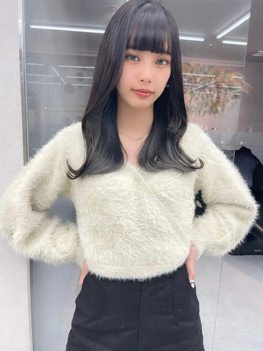 セミロング 顔周り🇰🇷ロンド レイヤー✨カジワラのヘアスタイル