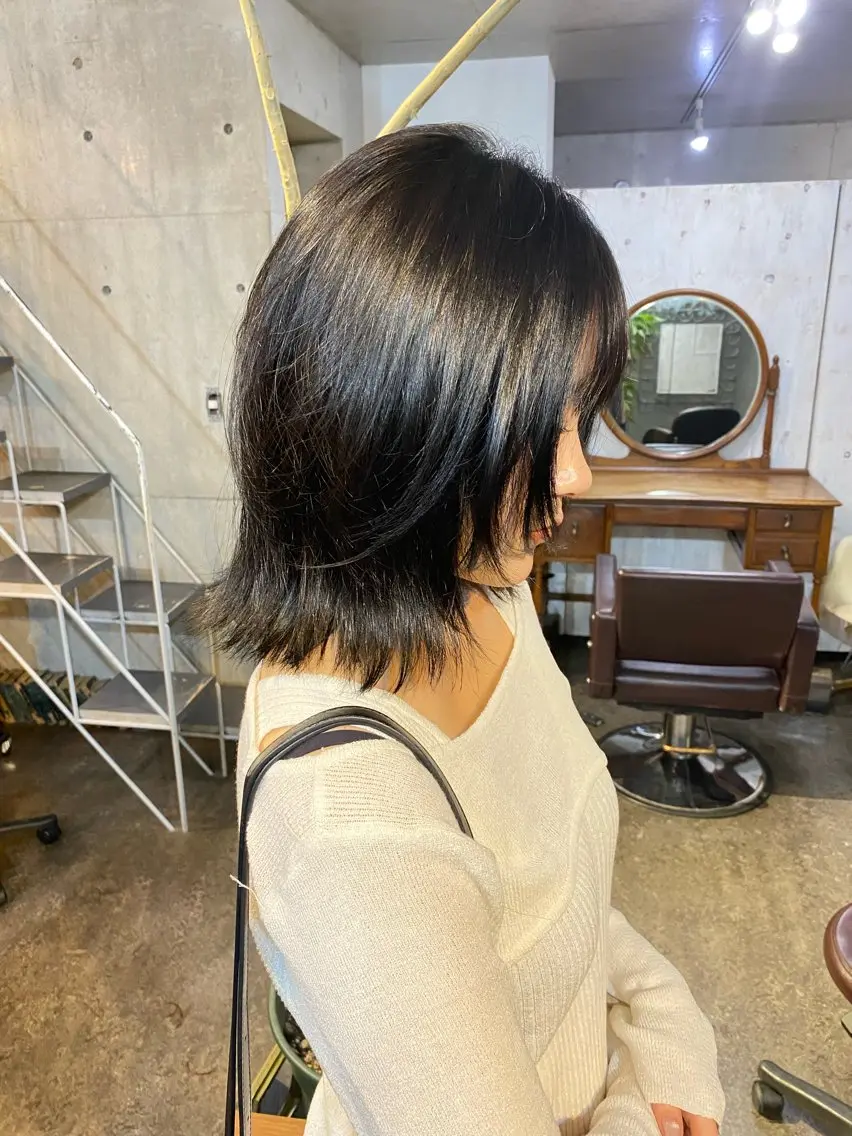 ミディアム カット モリモト サナのヘアスタイル