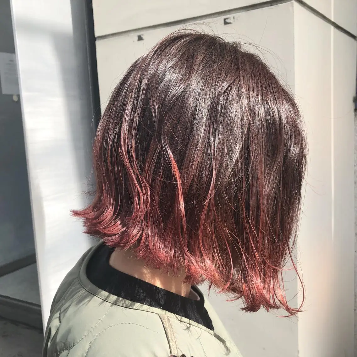 ショート カラー グラデーションカラー ピンクカラー メンズ レイヤー ウルフ 弓木啓輔のヘアスタイル