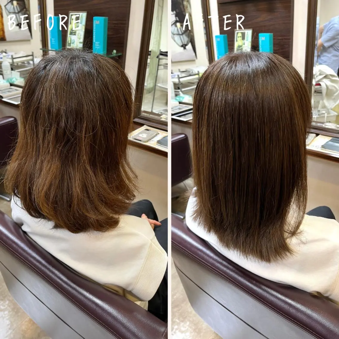 ミディアム ボブレイヤー アッシュ ボブ レイヤーカット 外ハネヘア カット ヘアカラー トリートメント 澤崎 希望のヘアスタイル