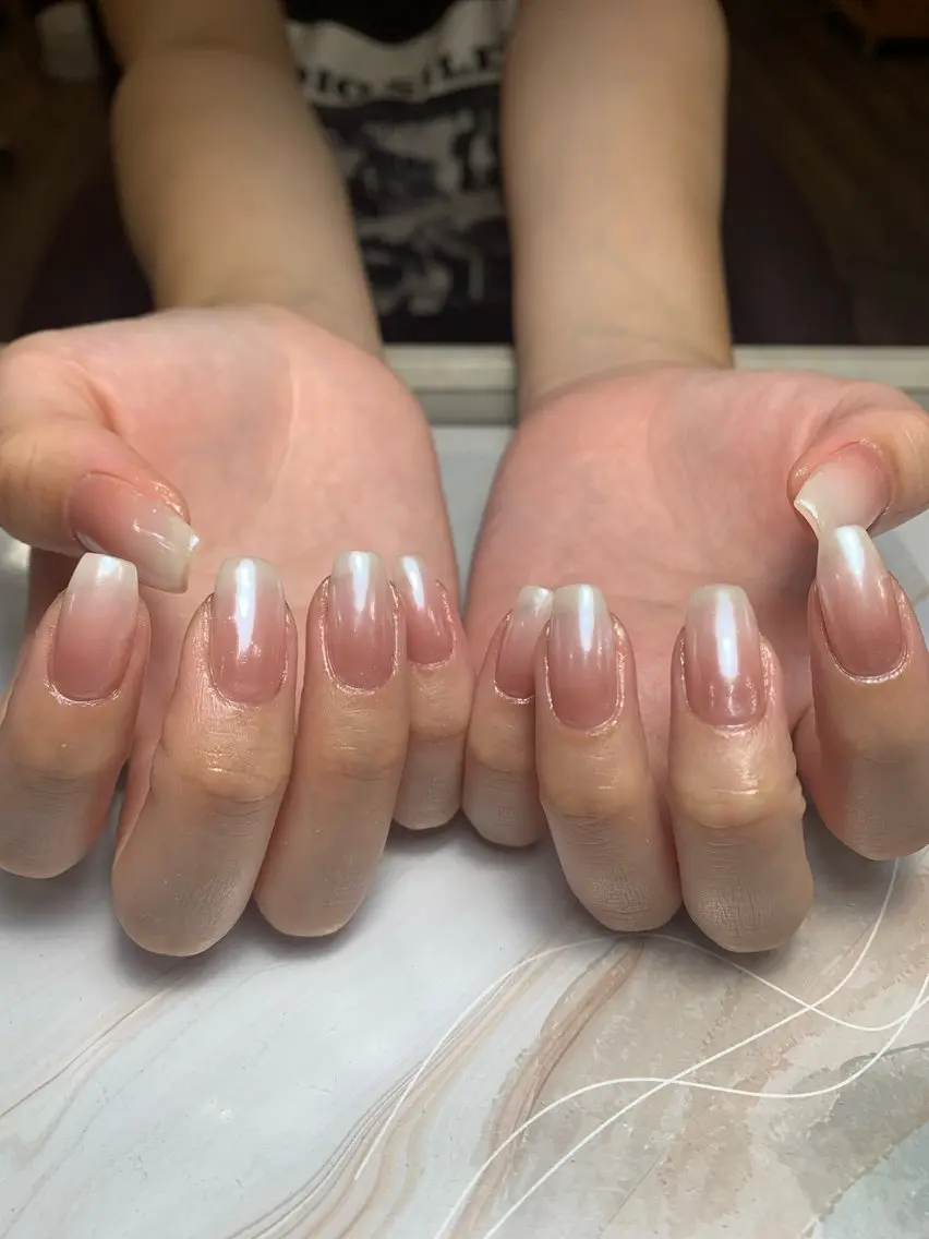 ネイル フレンチネイル ジェルネイル 韓国ネイル マグネットネイル マグネットフレンチ akina nailsのネイルデザイン
