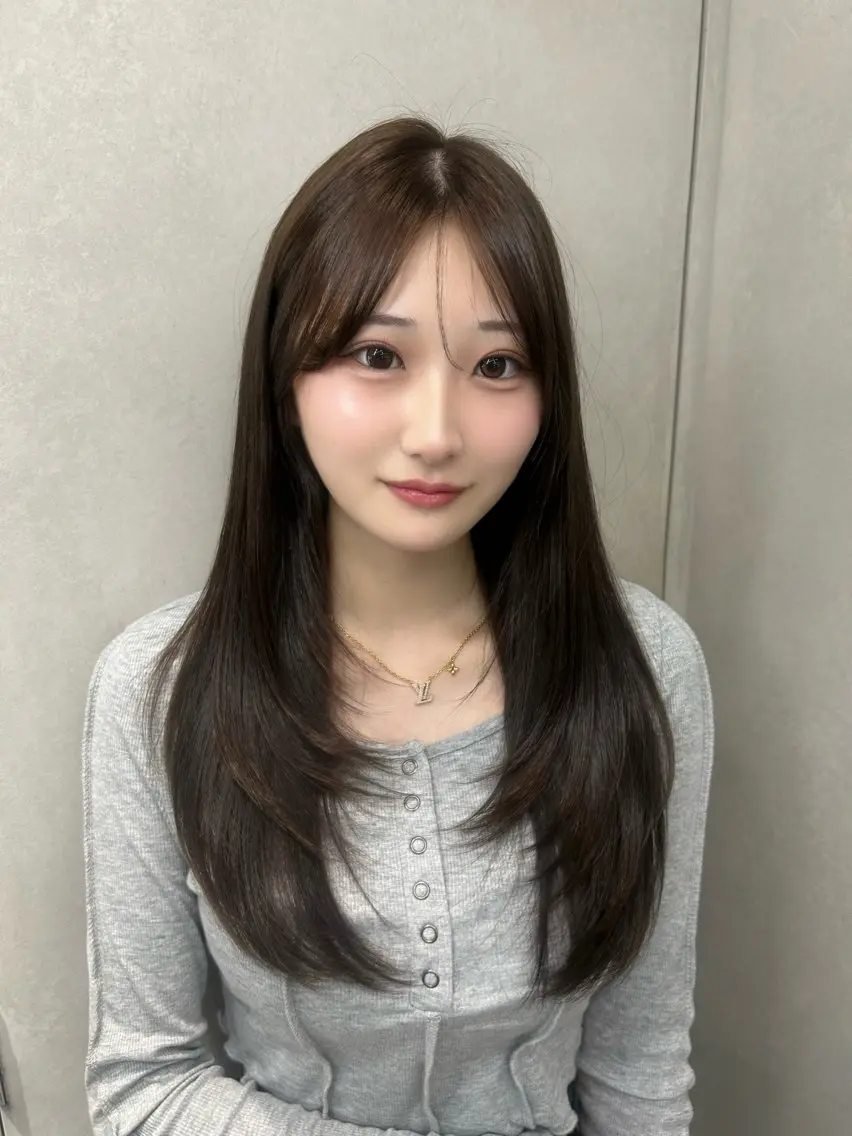 セミロング カラー パーマ ヘアカラー 縮毛矯正 トリートメント 🫧縮毛矯正🫧 髪質改善RIKU🫧のヘアスタイル