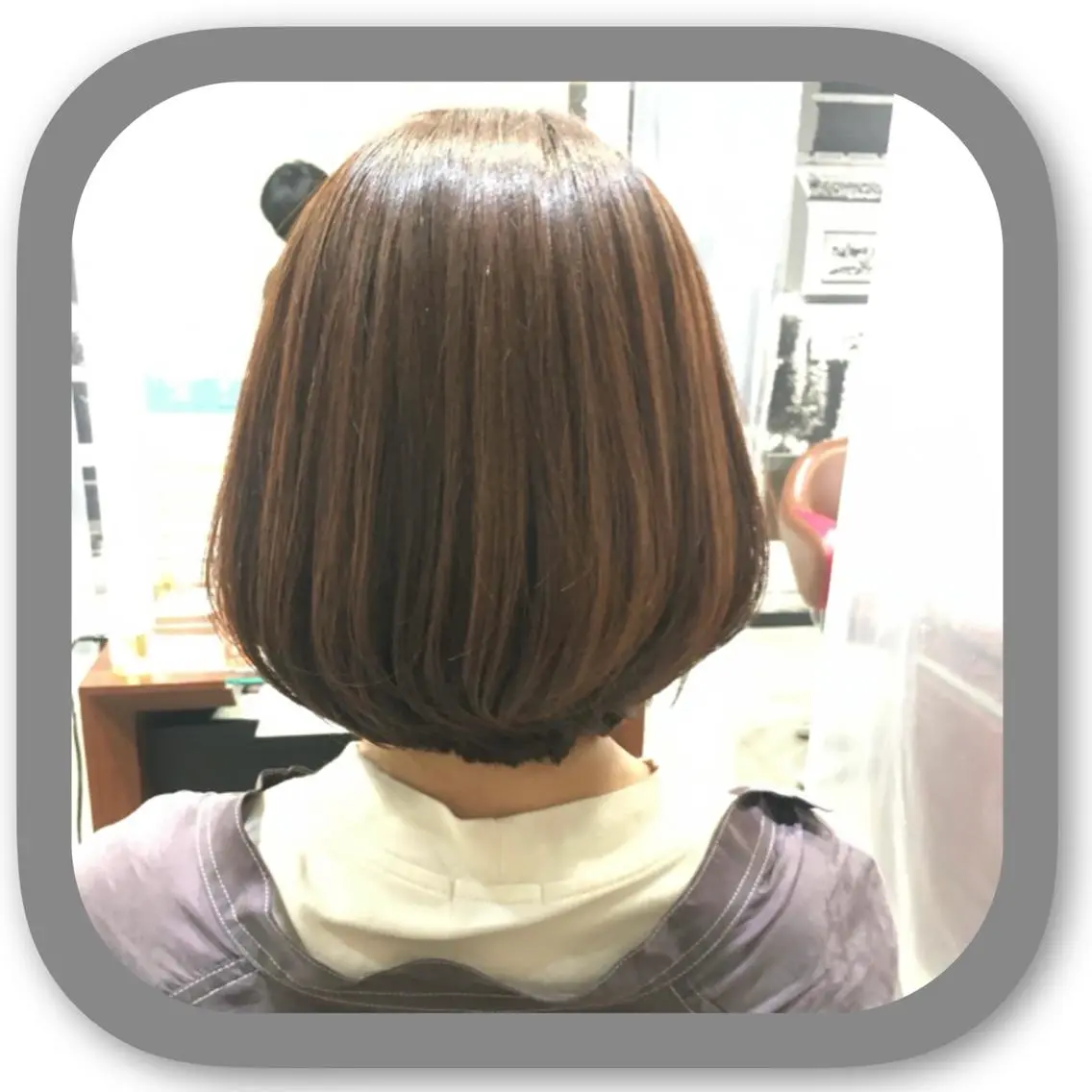ショート アッシュ ボブ 髪質改善 レイヤーカット ショートヘア カット ショート〜ミディアム 喜多司のヘアスタイル