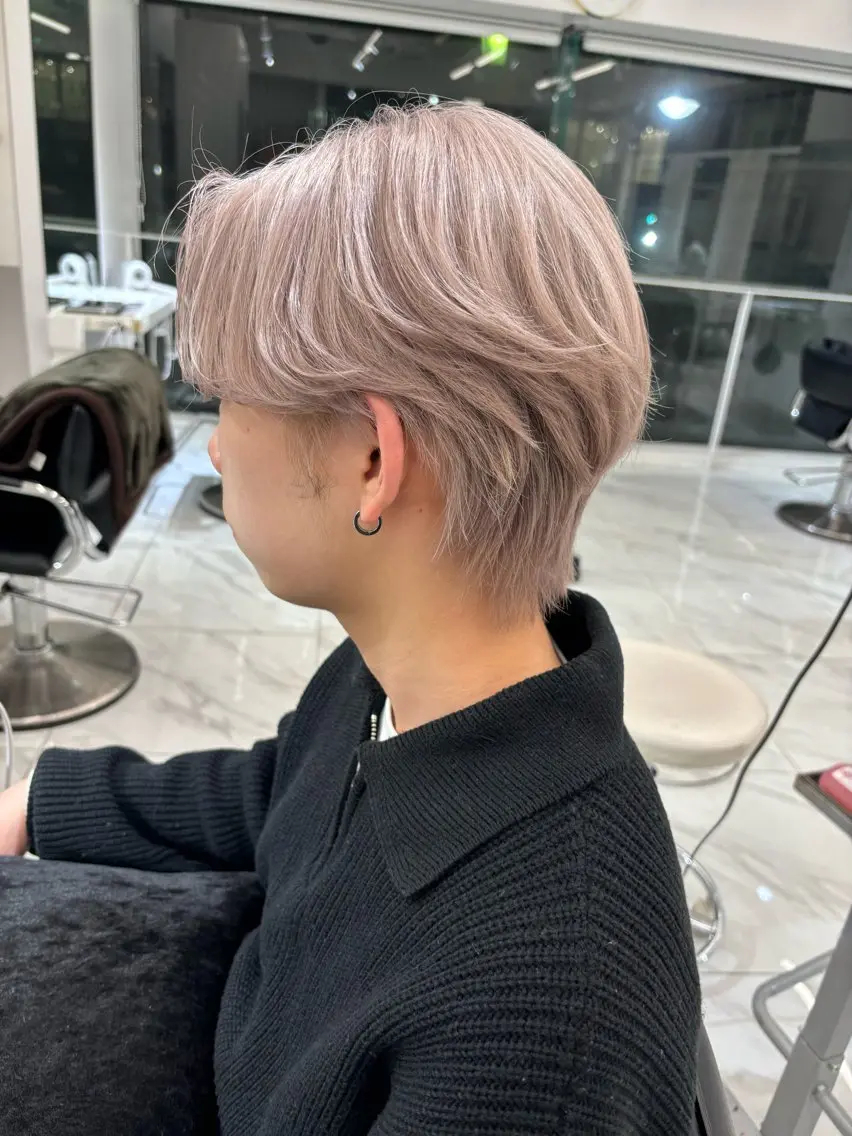 カラー メンズ メンズハイトーン ハイトーンカラー ヘアカラー 🩶大人韓国ヘア 渋谷/Satsukiのヘアスタイル