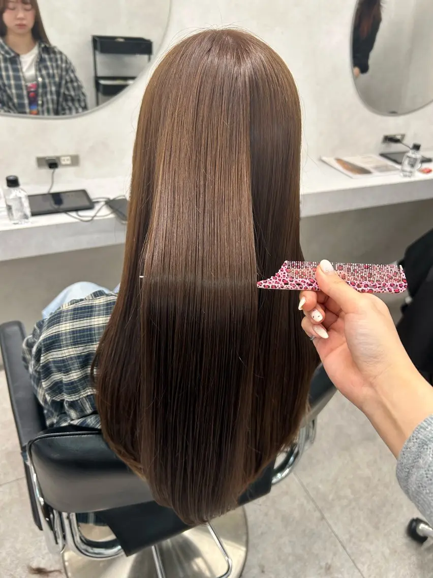 ロング ヘアカラー 🎀HARU/ボブ/ セット/暖色🫧のヘアスタイル