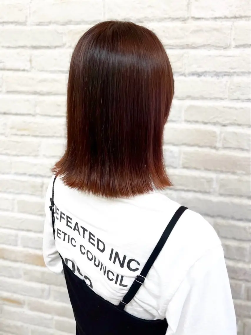 ミディアム ピンクブラウン 政木 紳吾のヘアスタイル