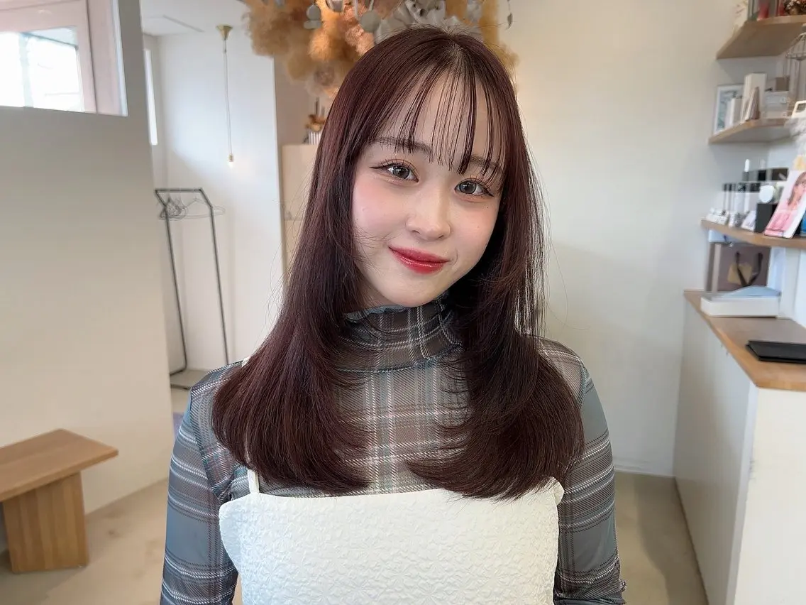 顔まわり似合わせレイヤーカット+カラー+超音波TRの写真