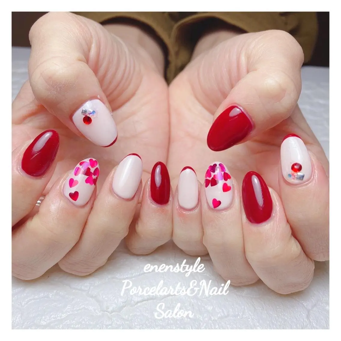 ミディアム ネイル 🐾enen style 🐾のネイルデザイン