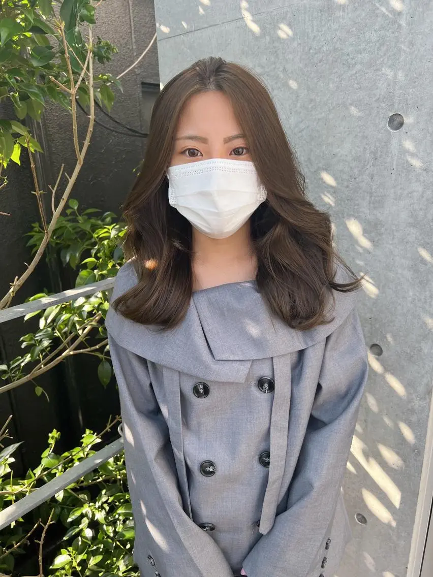 ✨ミニモ限定✨韓国風長め前髪【シースルーバング/長め前髪/韓国風前髪/顔周りカット/イヤリングカット】の写真