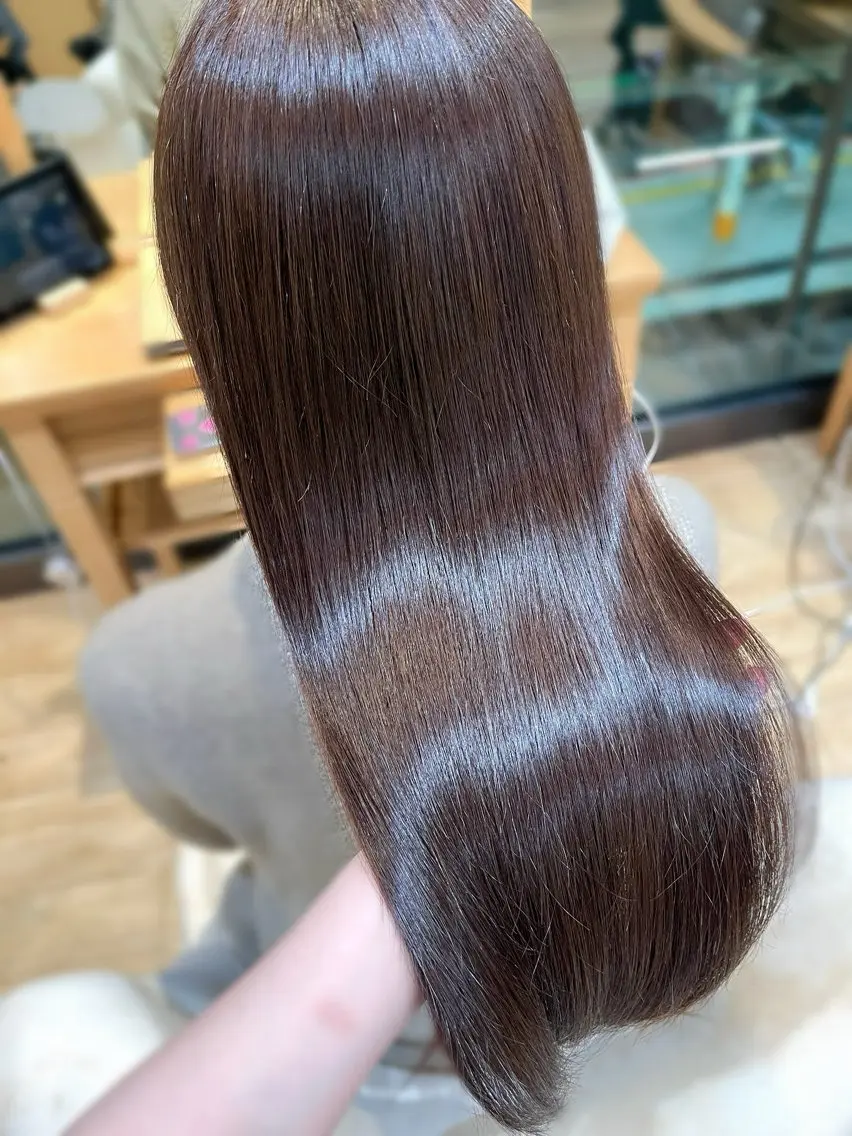 🌼色持ちUP🌼透明感カラー+内部補修トリートメントの写真