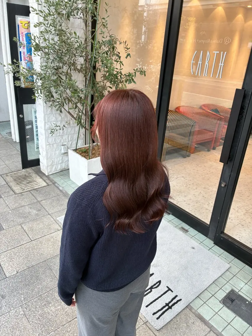 セミロング カット ヘアカラー 縮毛矯正 縮毛矯正/髪質改善 EARTH髙橋のヘアスタイル