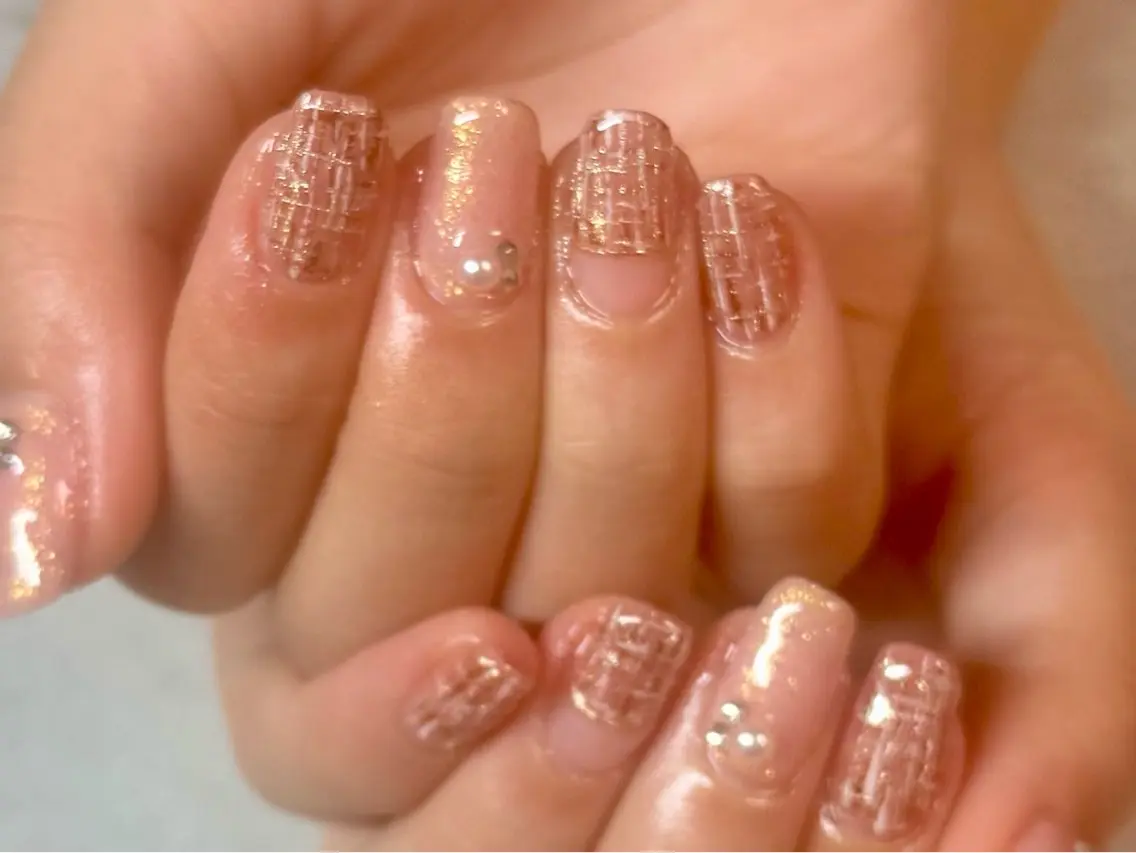 ネイル ツイードネイル ハンドネイル N.plus NaiLのネイルデザイン