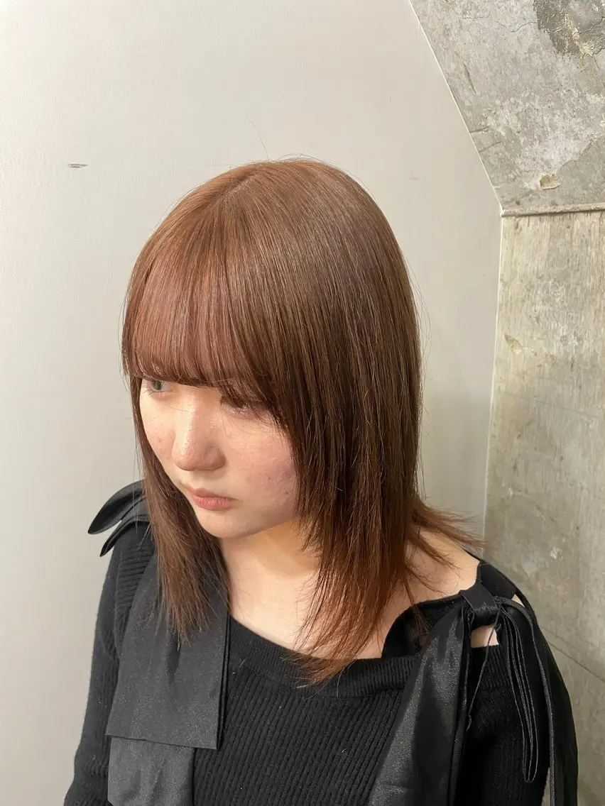 ミディアム カラー ベージュカラー ミルクティーベージュ ヘアカラー ニュアンスカラー/ 🫧レミ(坊主)のヘアスタイル