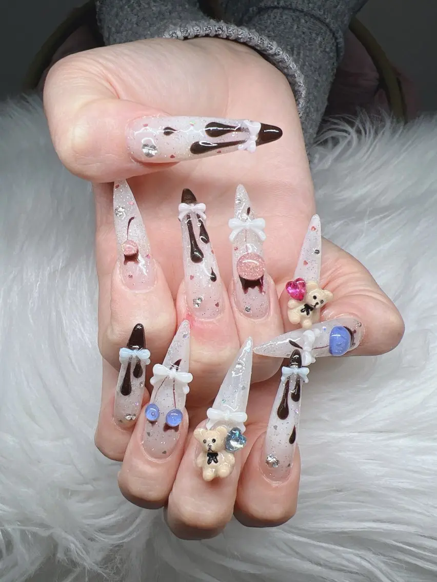 ネイル ハンドネイル Lee Nails チップ長さだし専門店のネイルデザイン