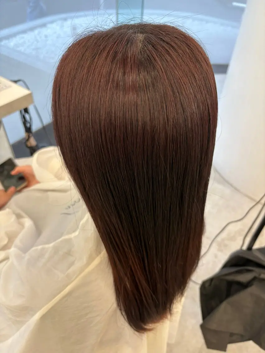 毛先調整＋縮毛矯正＋ケアトリートメント✨【カットあり/シャンプー・ブロー込】の写真