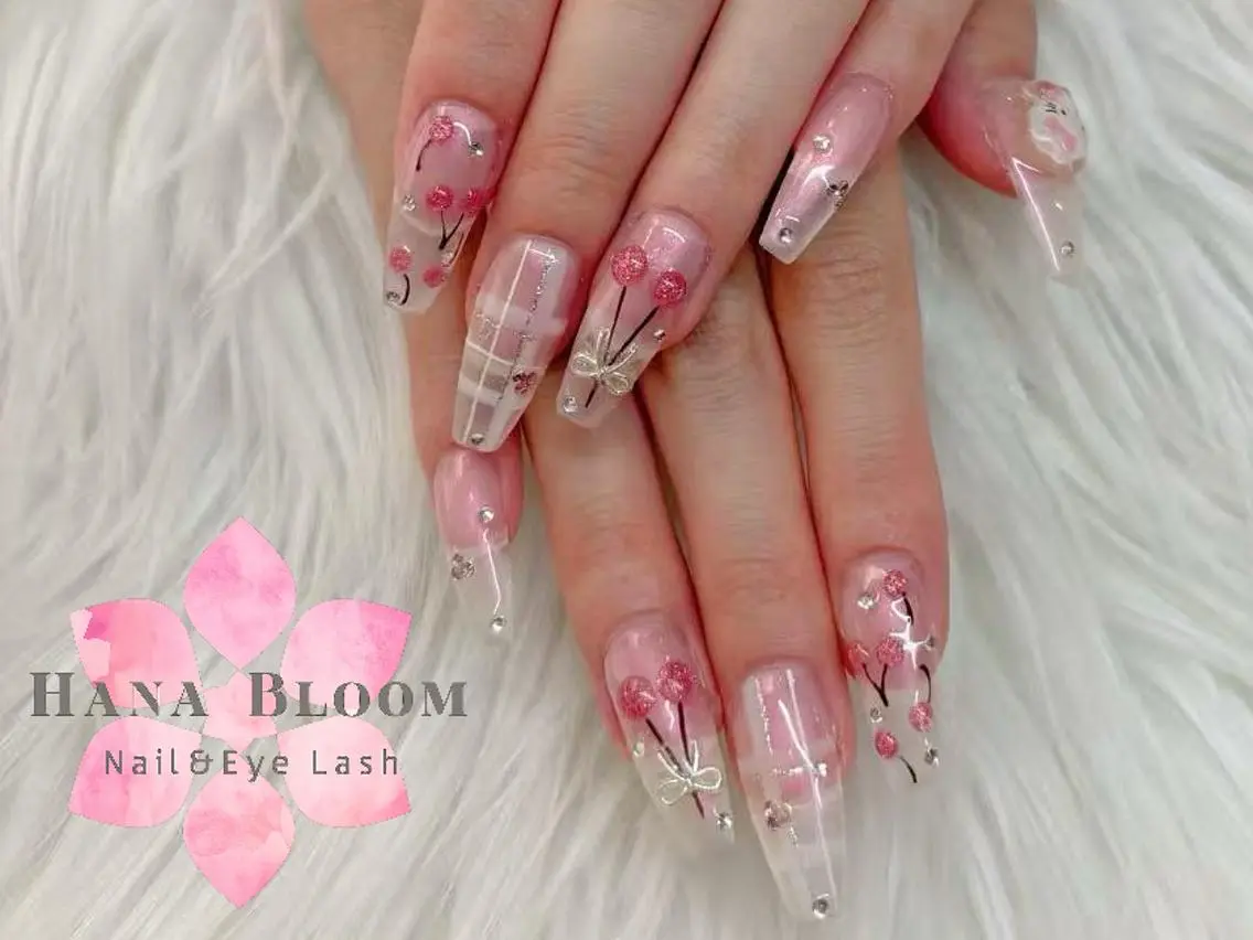 ネイル 長さ出し ジェルネイル 韓国ネイル 持ち込み パラジェル ハンドネイル ハンドケア Hana Bloom Nail💜Akiのネイルデザイン