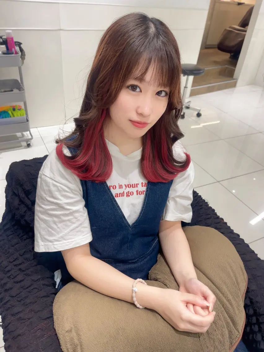 カラー エクステ りおな/髪質改善/ カラー /平尾のヘアスタイル