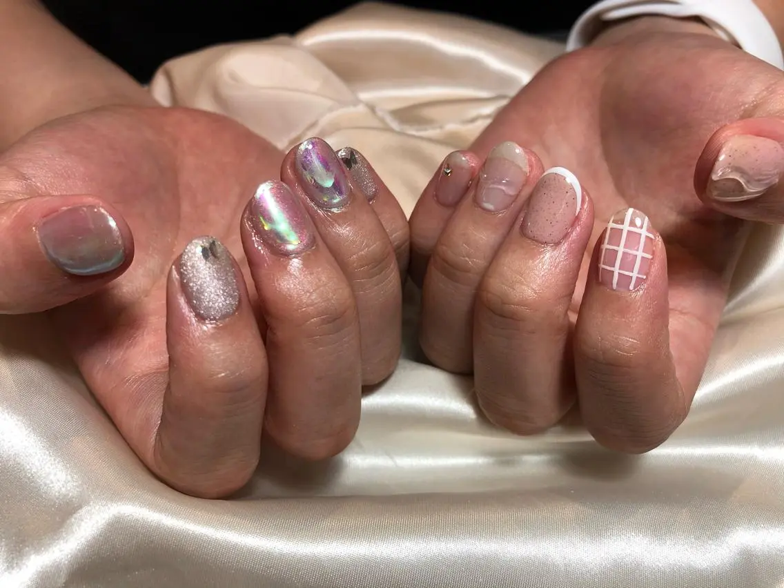 ネイル パラあり！フィルイン 美フォルムのネイルデザイン