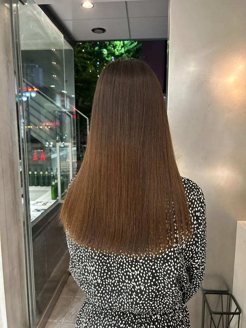 セミロング 縮毛矯正 ・ nanokaのヘアスタイル