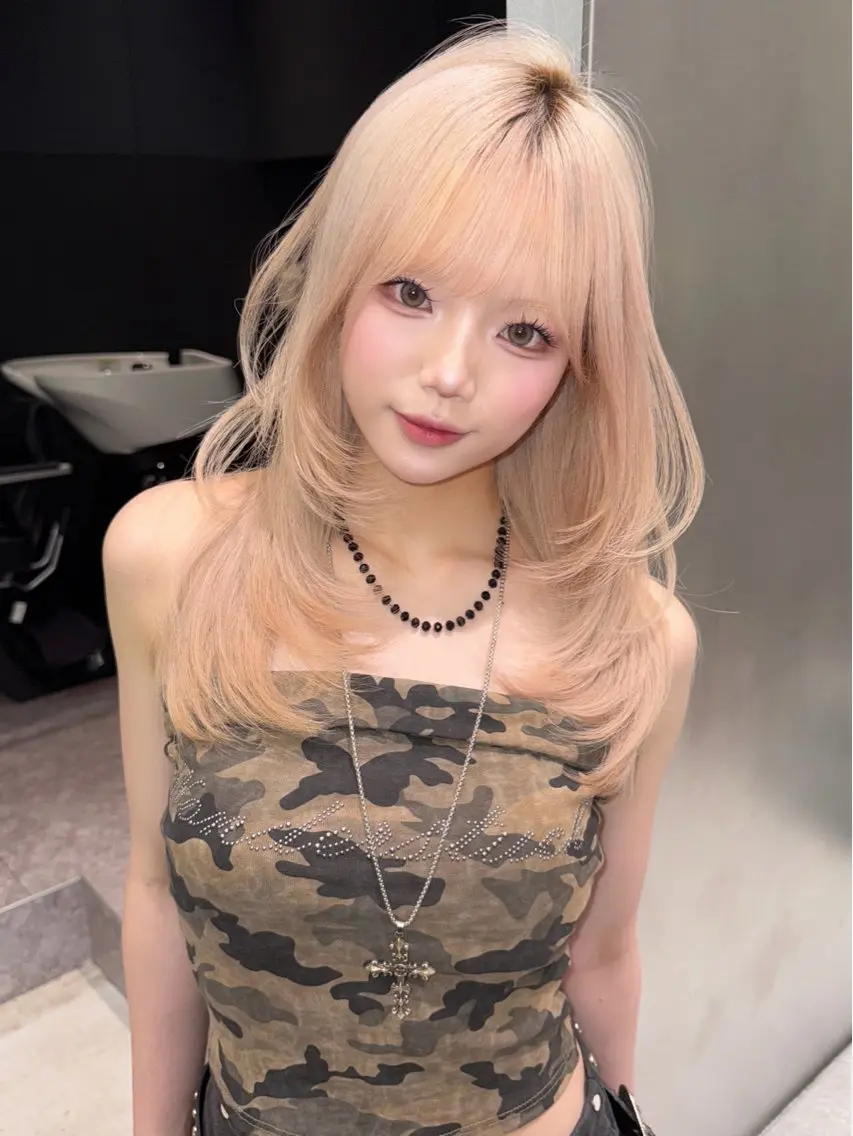 ロング 韓国ヘア りんのヘアスタイル