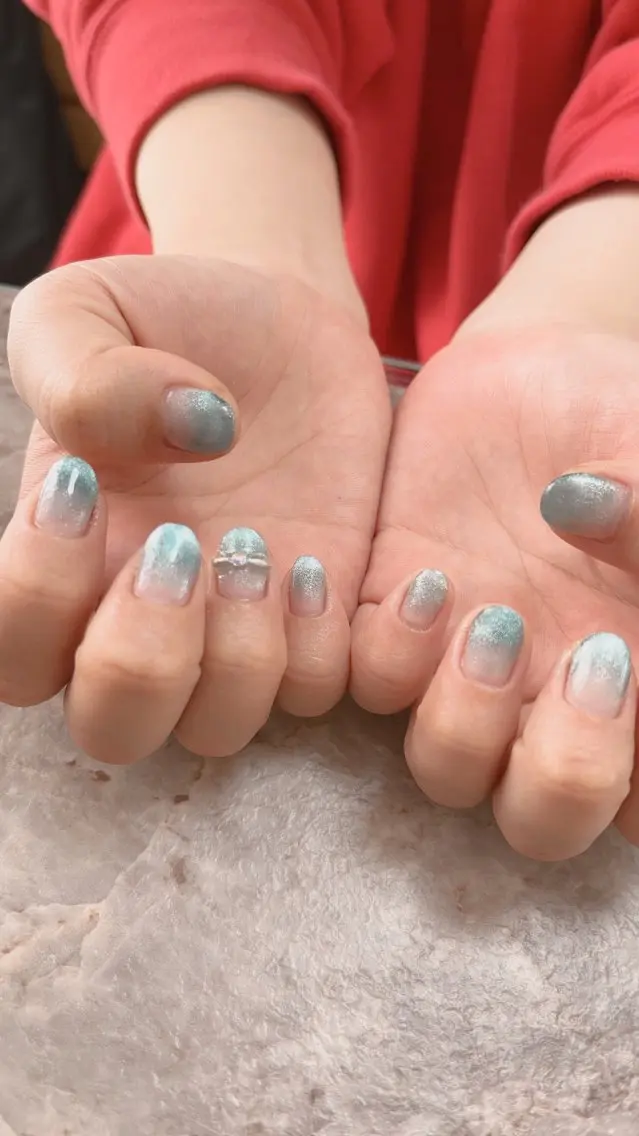 ネイル アートネイル グラデーション マグネットネイル Will nail salonのネイルデザイン